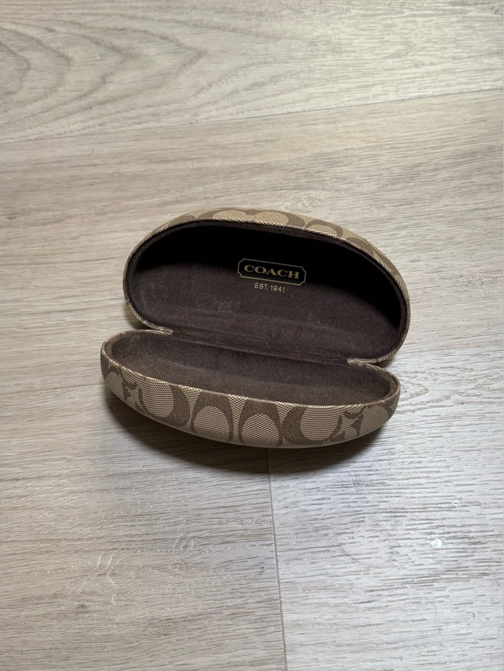 Coach Brown Signature Eyewear Case